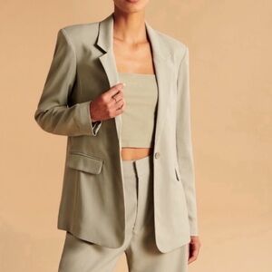 Abercrombie & Fitch Light Sage Green Blazer